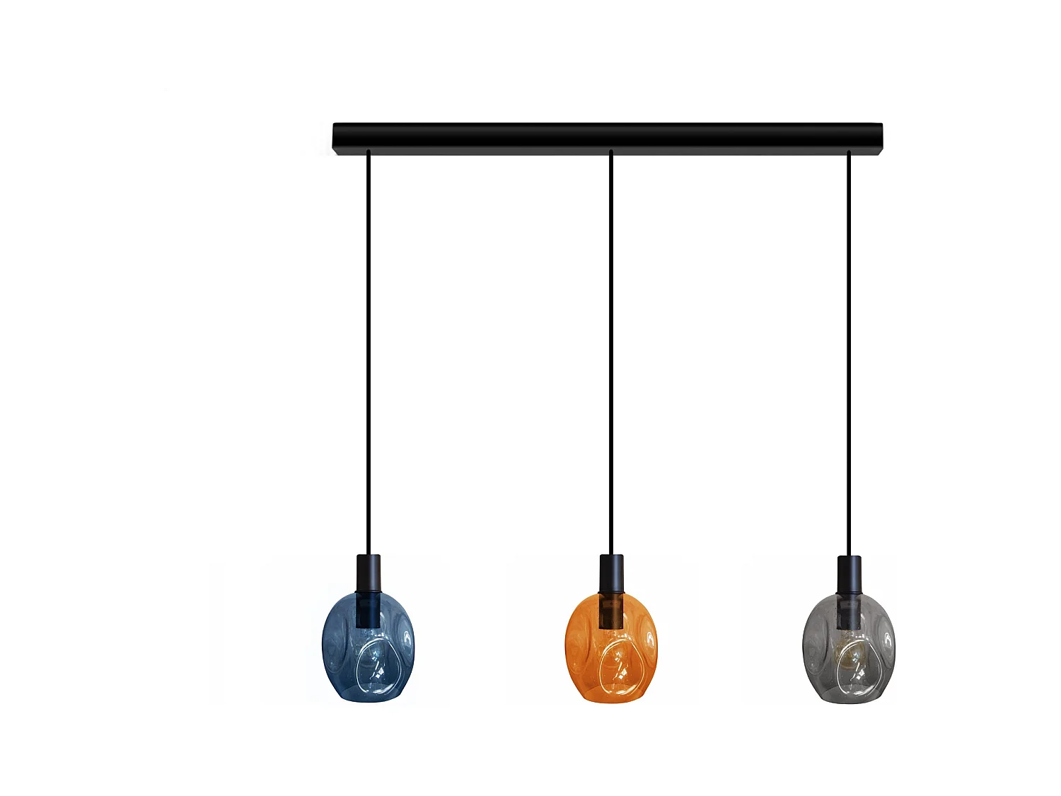 Lustre TOSEL ,métal,Noir ,H 100xD20x P 60cm