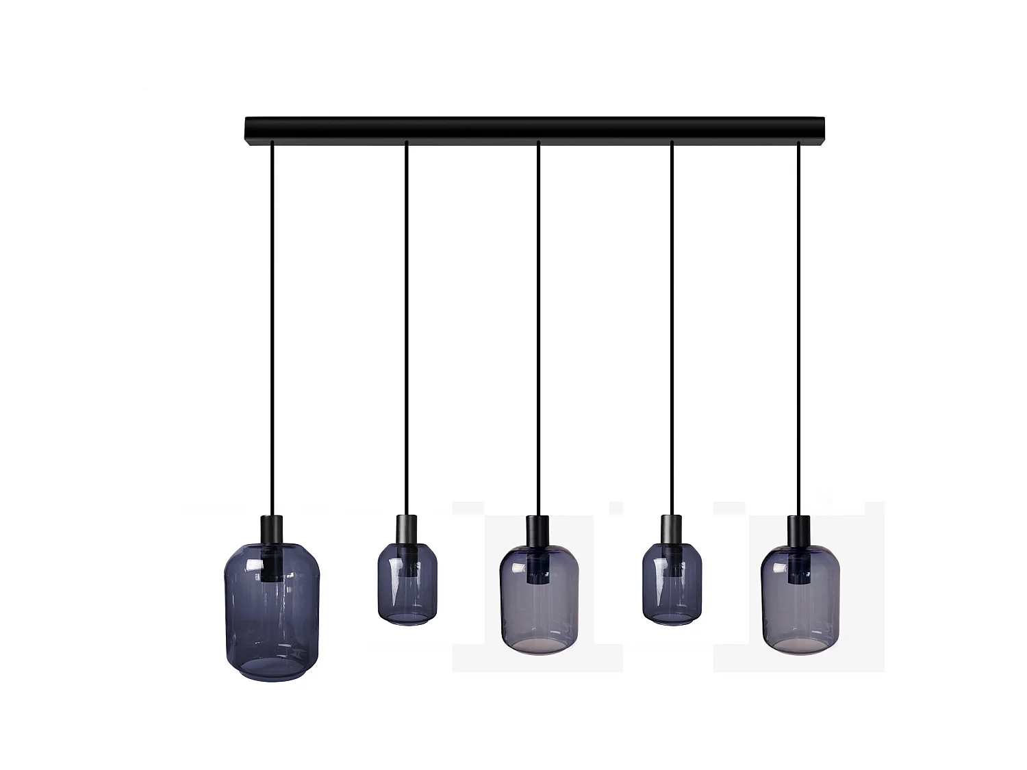 Lustre TOSEL ,métal,Bleu, H 100xD20xP60cm