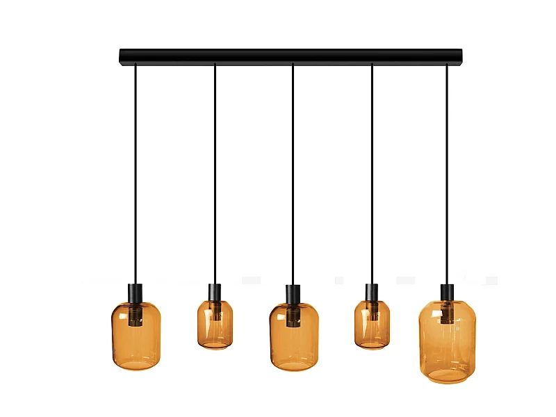 Lustre TOSEL ,métal, Jaune ,H100xD20xP60 cm