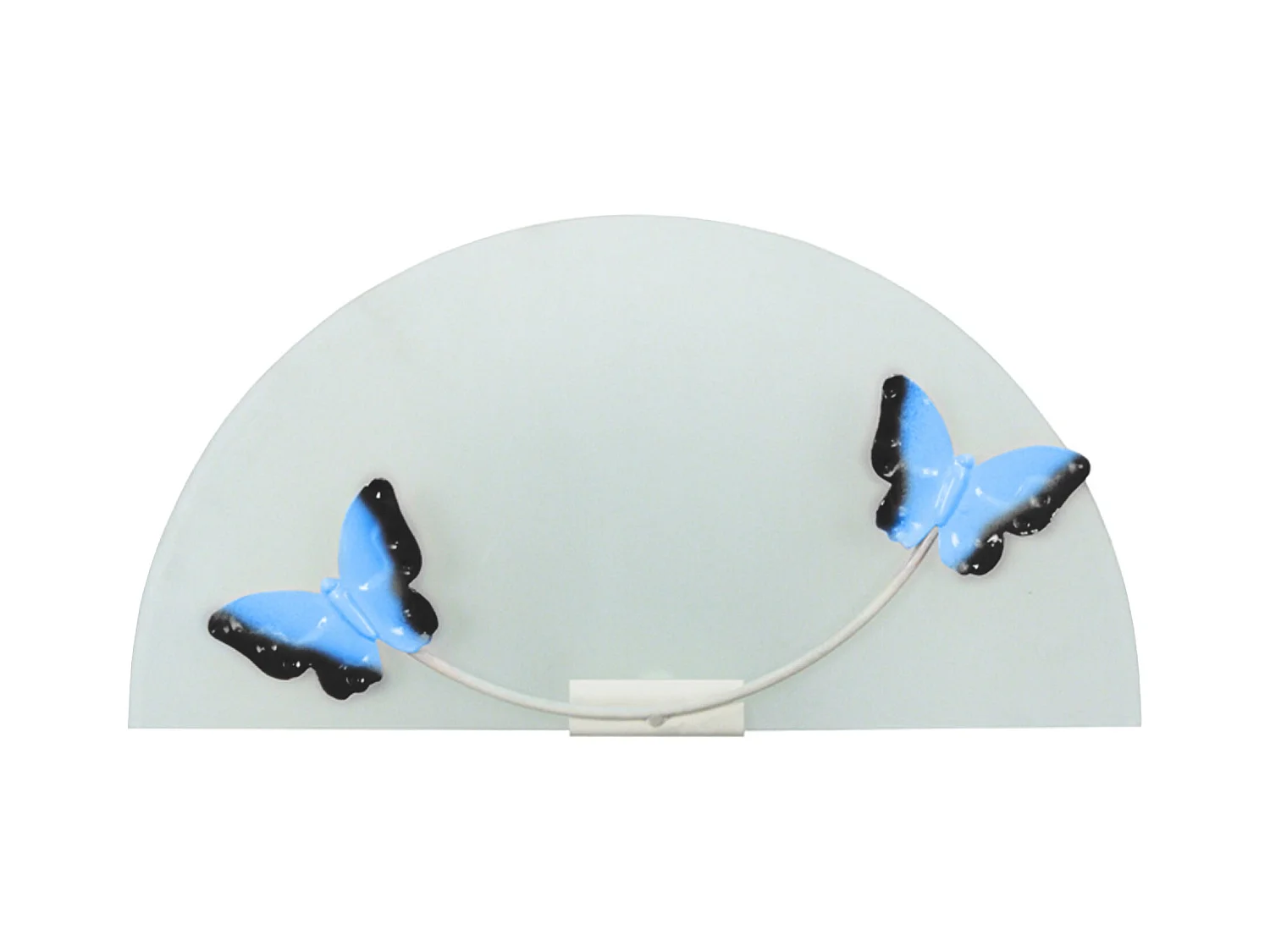 Applique enfant verre decor métal bleu 25cm.