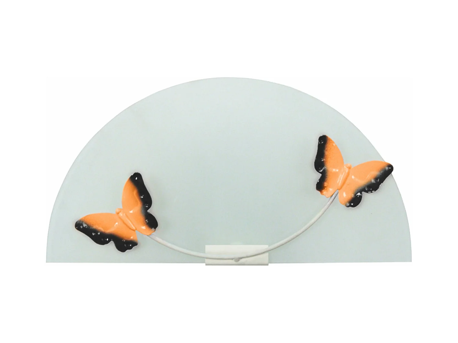 Applique enfant verre decor métal jaune 25cm.
