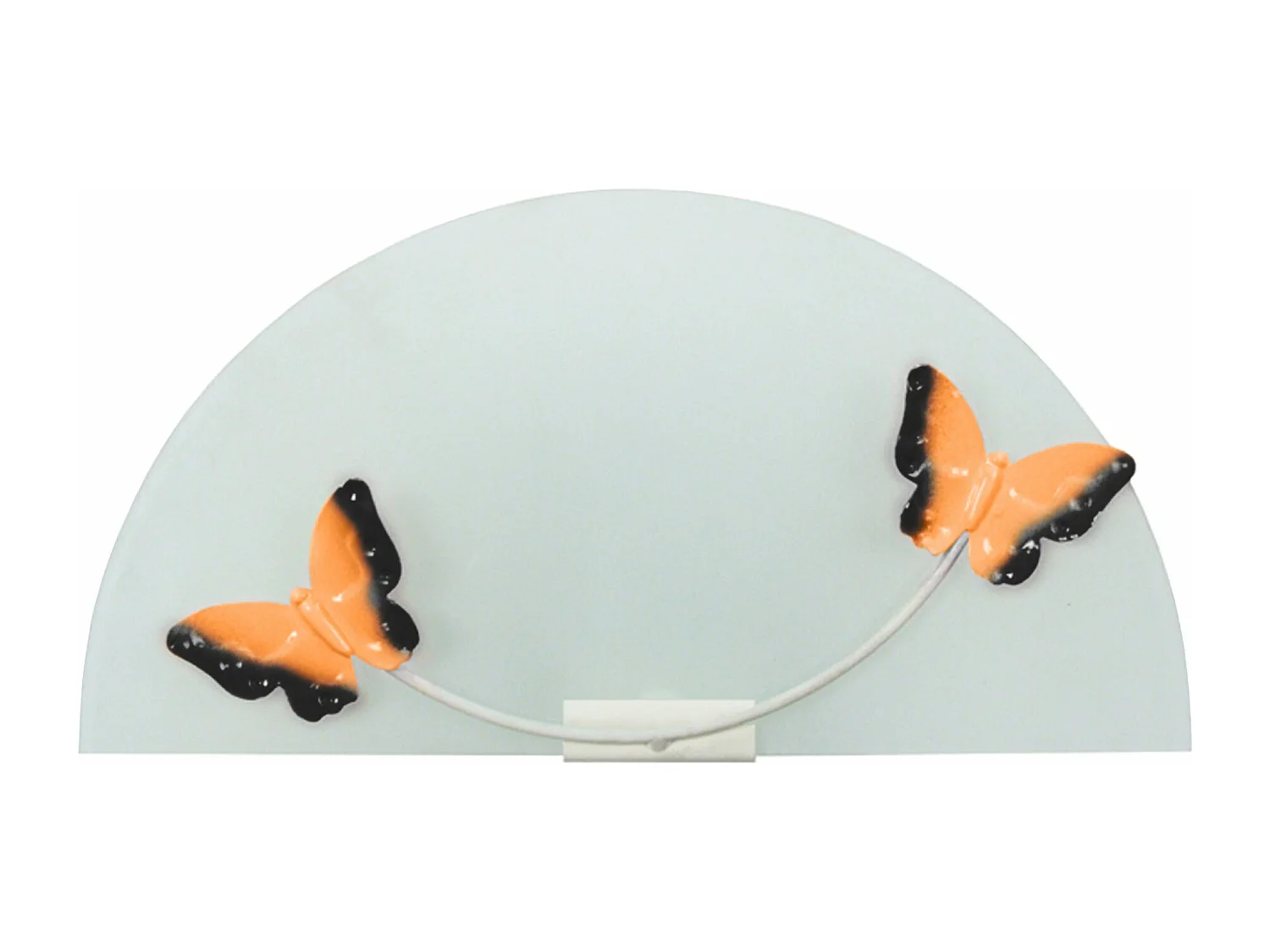 Applique enfant verre decor métal jaune 25cm.