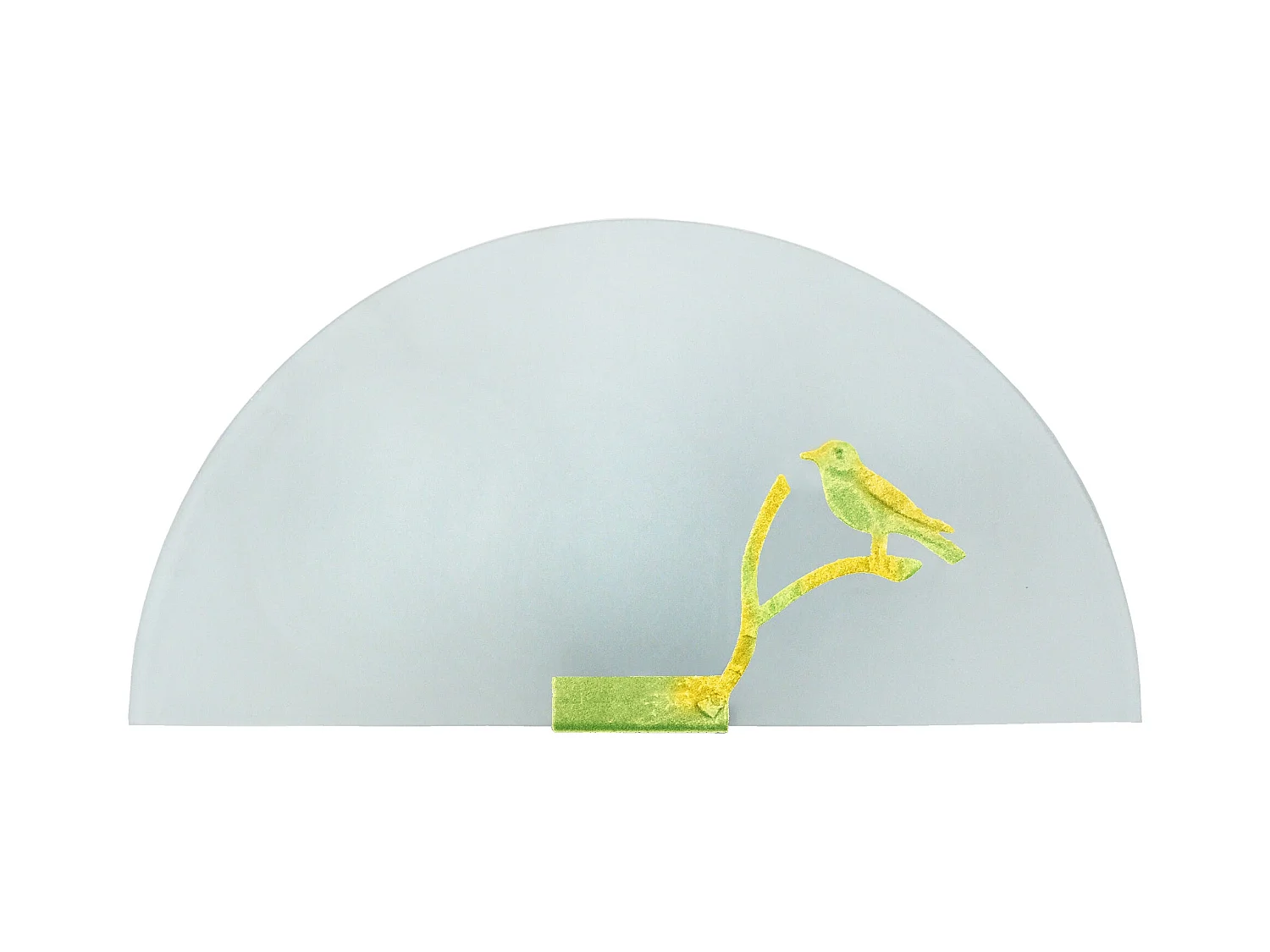 Applique enfant verre decor métal jaune,vert25cm.