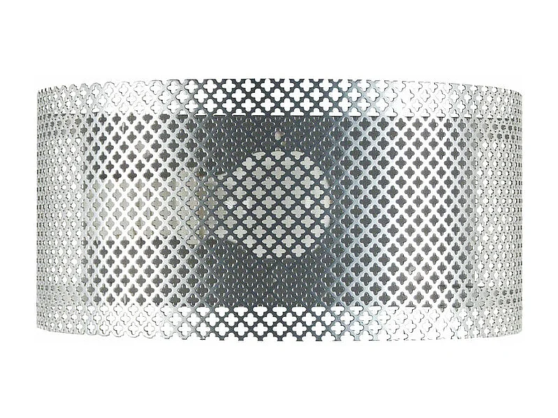 Aplique TOSEL CYLINDRE LACY metal meio cilindro cinza D25 x  H11  cm