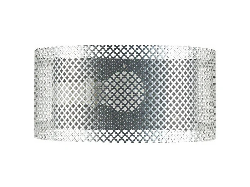 Applique métal perforée aluminium 11 cm.
