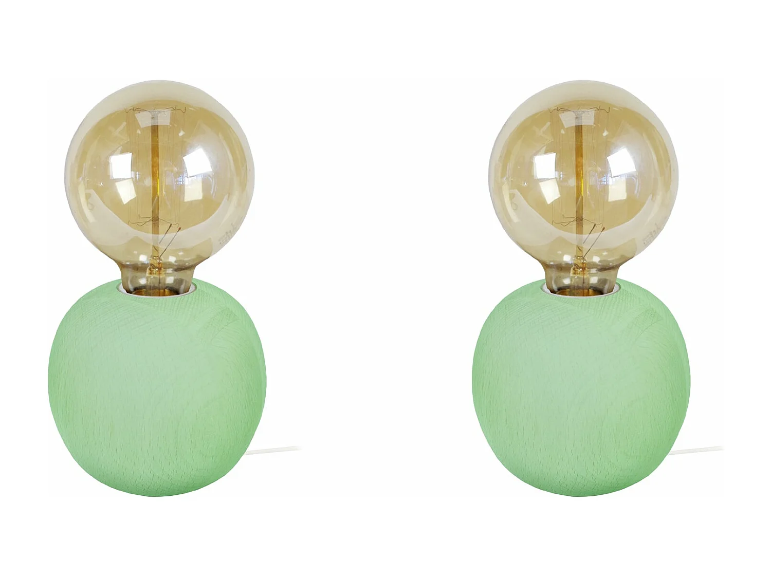 Abajur TOSEL BOIS CONE LT2 lâmpada decorativa cônico cinza D11 x  H18,5  cm