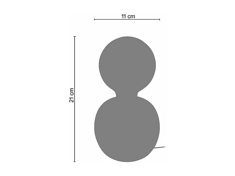 Abajur TOSEL BOIS CONE LT2 lâmpada decorativa cônico cinza D11 x  H18,5  cm