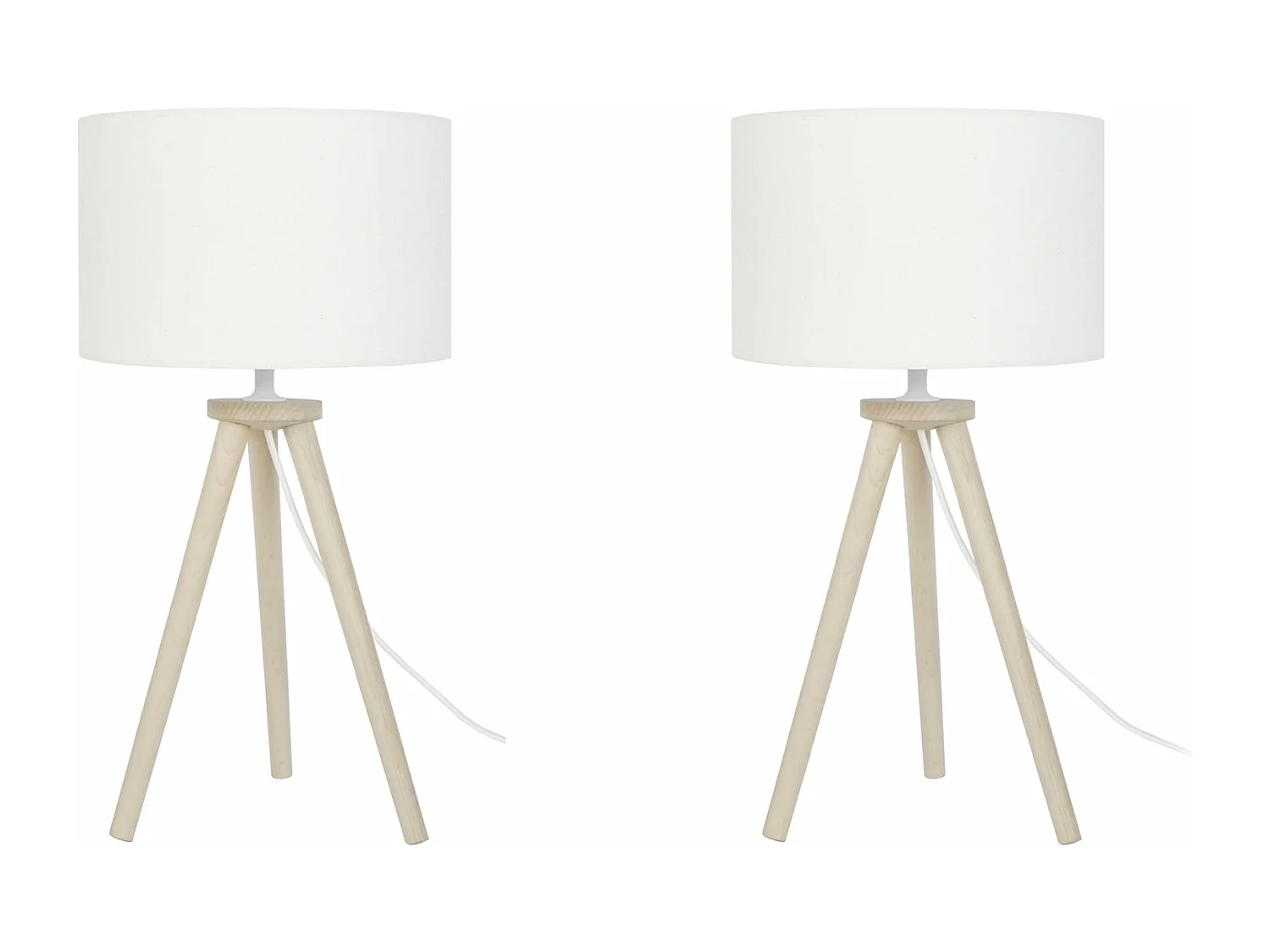 Abajur TOSEL MIDGARD LT2 tecido tripé preto D22 x  H41  cm