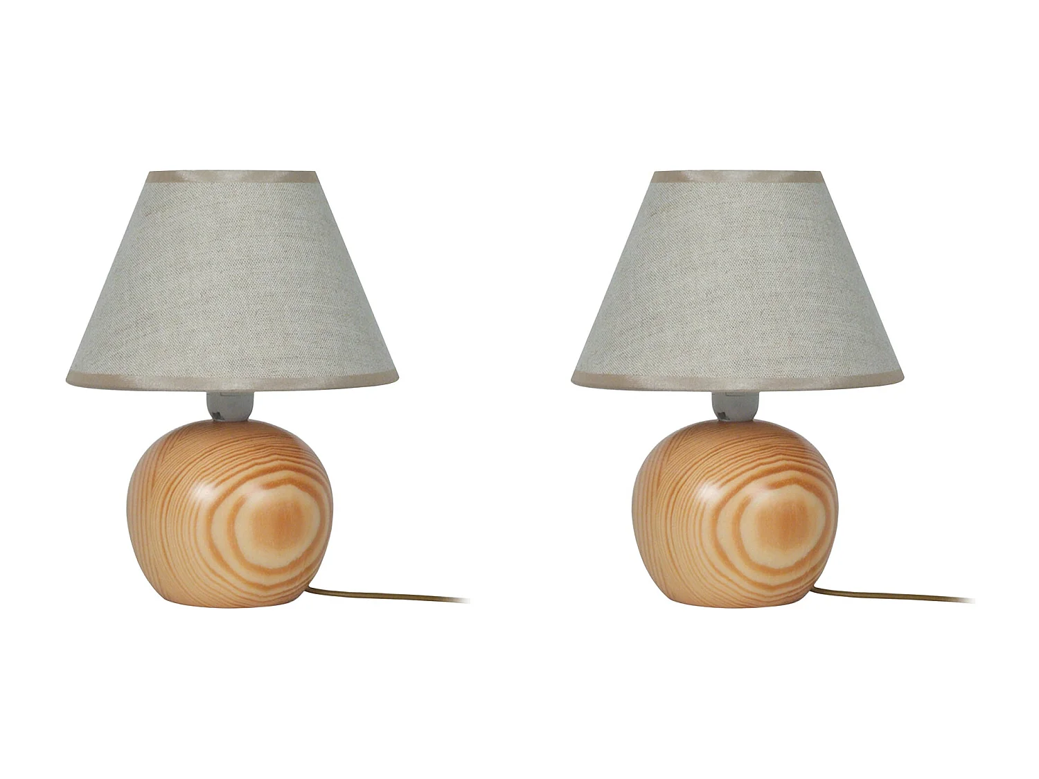 Abajur TOSEL LÉONA LT2 tecido coluna rosa D16 x  H38,5  cm