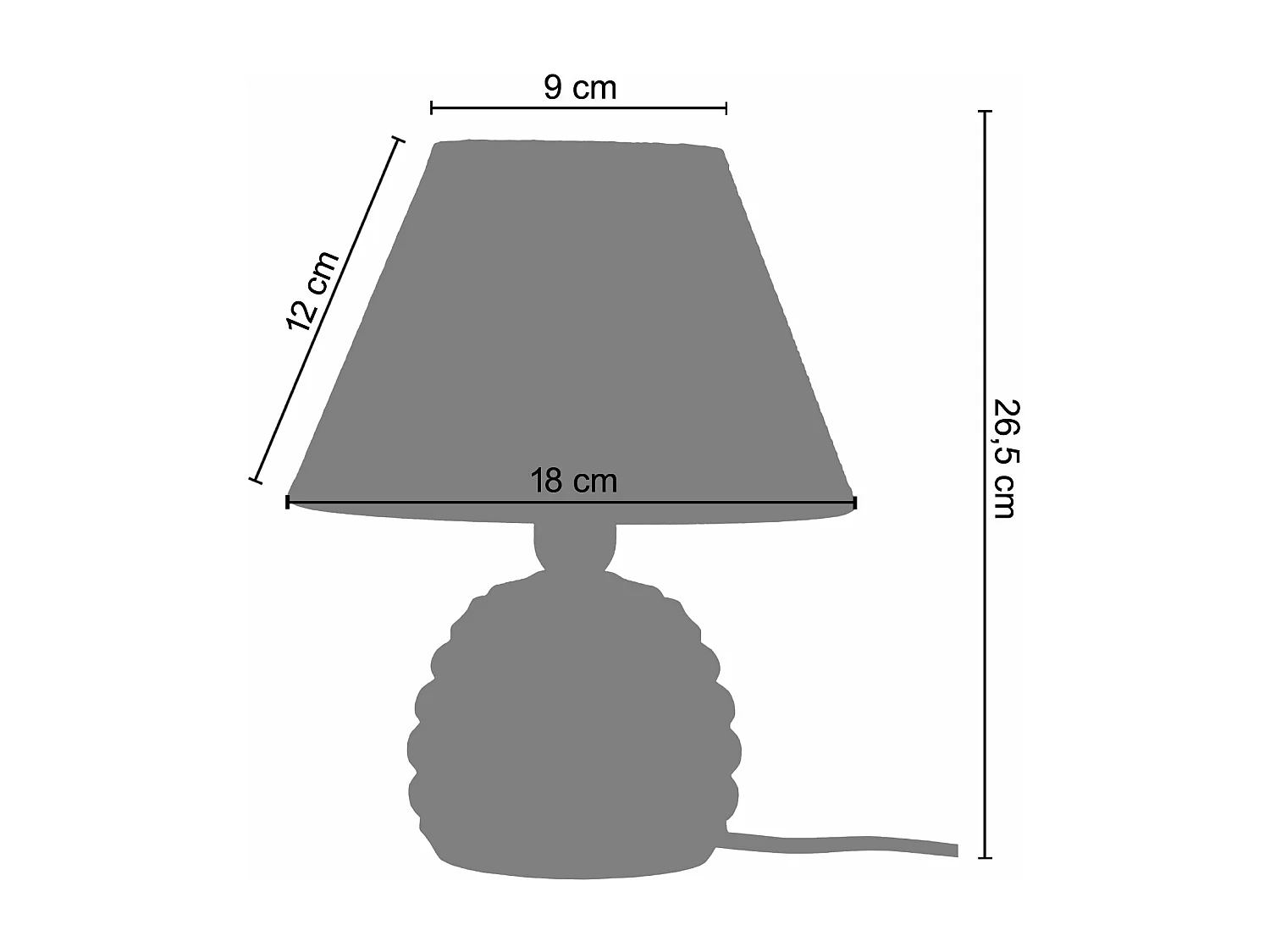 Pair de Lampes de chevet globe bois  foncé,beige 26,5 cm.