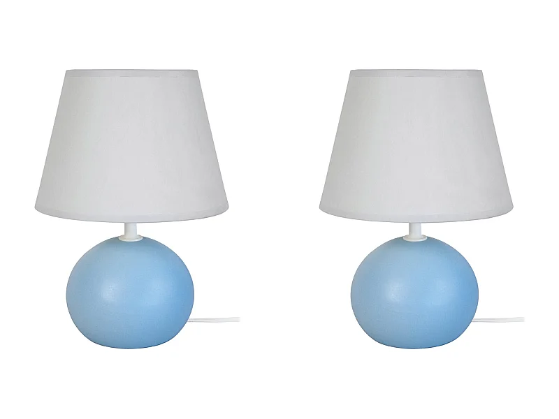 Abajur TOSEL MANON LT2 tecido coluna cru D22 x  H50  cm