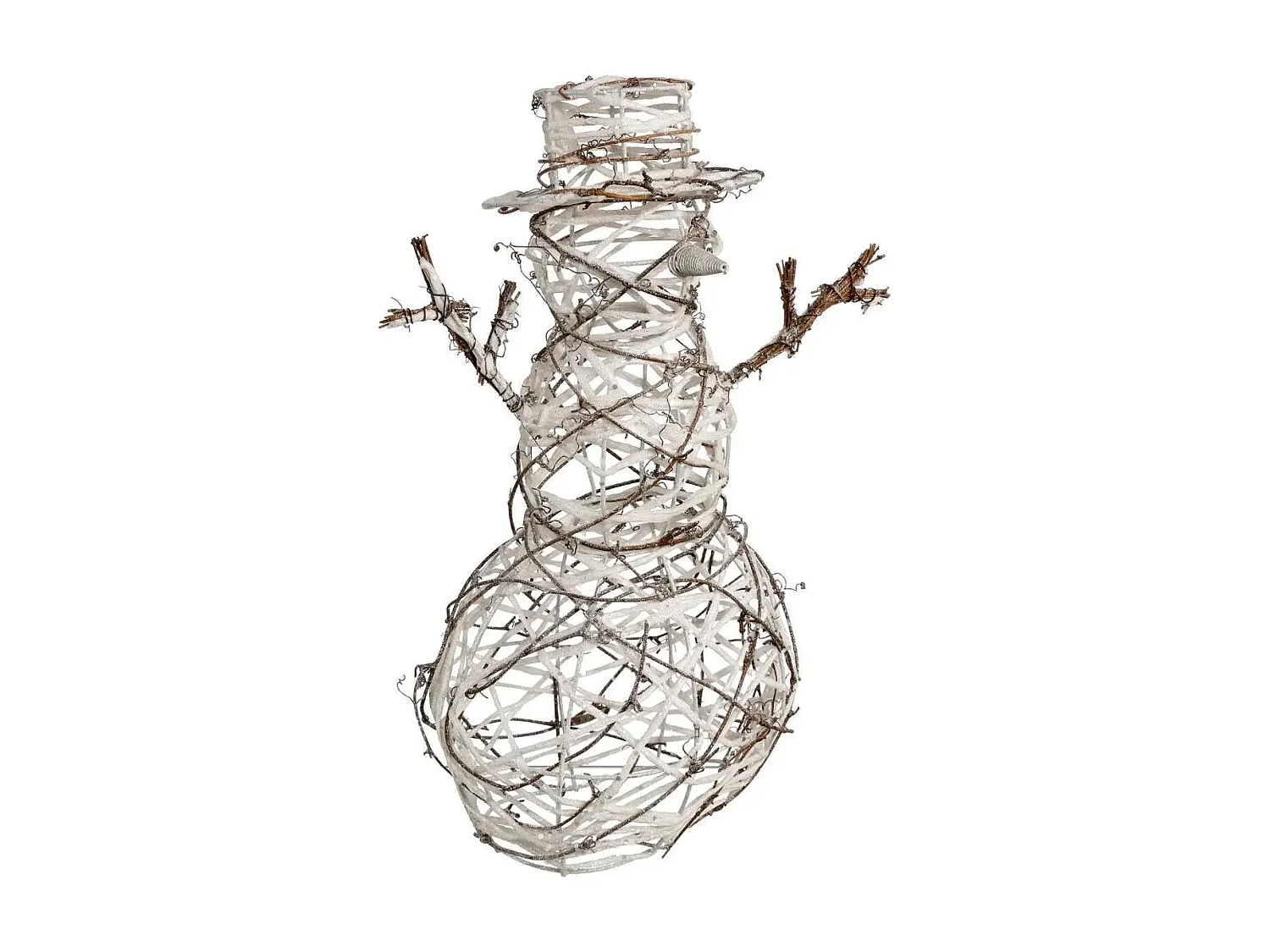 Bonhomme de Neige "Marron Glacé" 42cm Beige