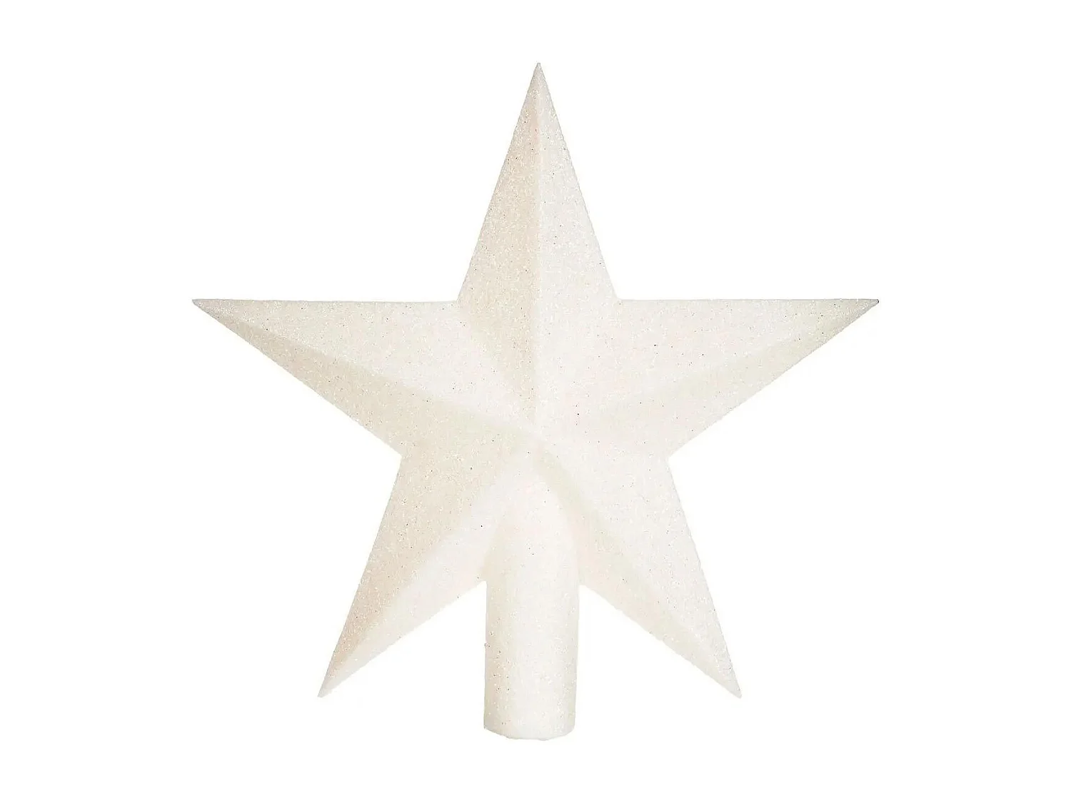 Cimier Étoile Déco "Paillettes" 22cm Blanc