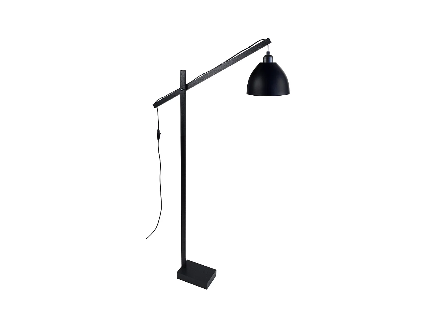 Lampadaire de Bureau TOSEL ,bois,Noir , H 180xD80xP80cm