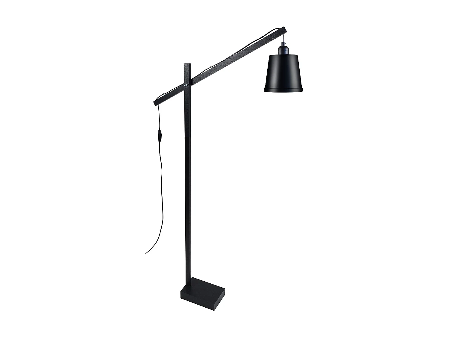 PILORI FACTORY - lampadaire liseuse articulé bois noir