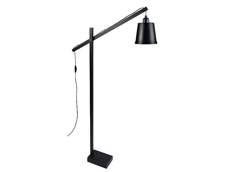 PILORI FACTORY - lampadaire liseuse articulé bois noir