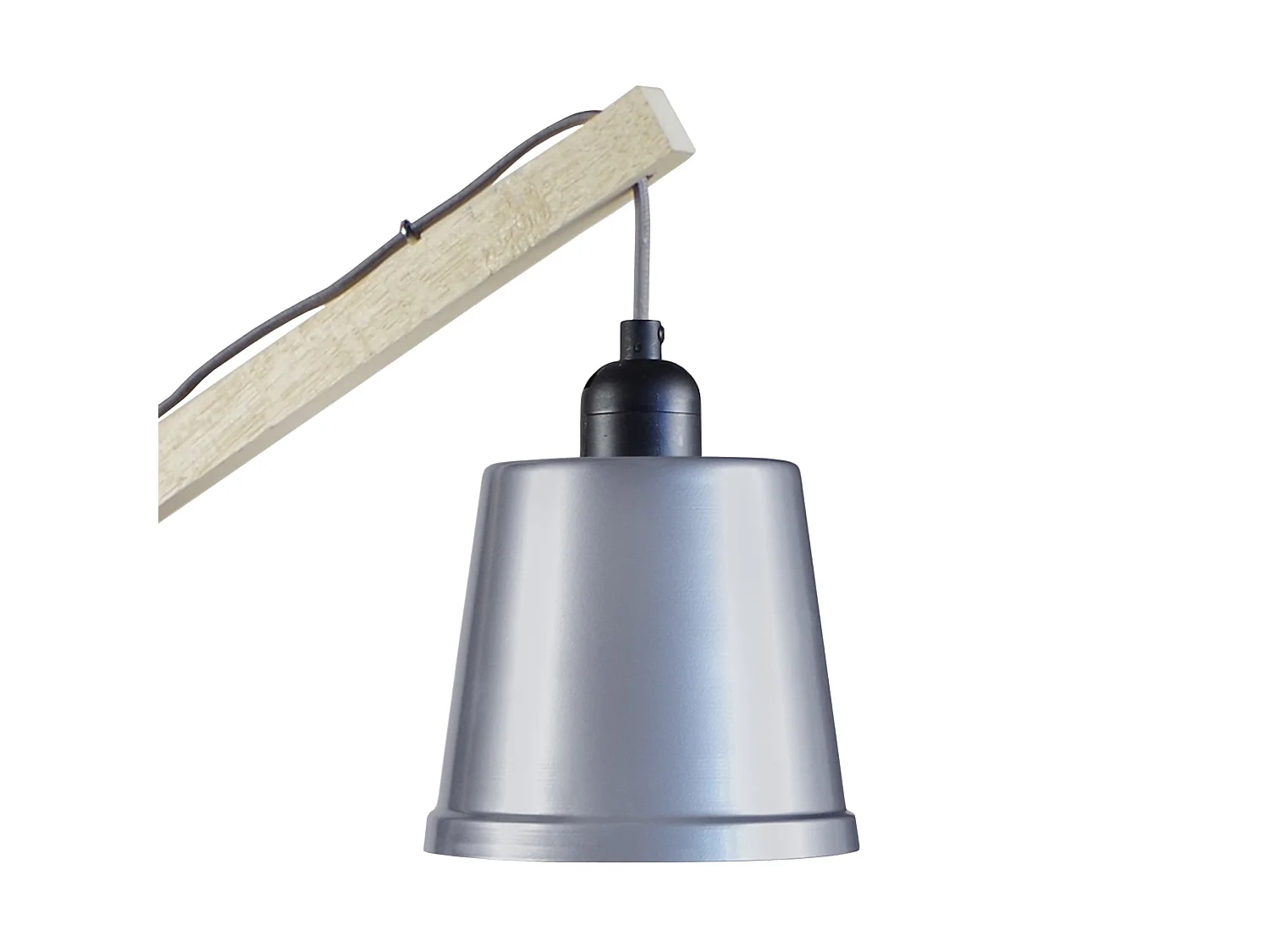 Candeeiro de Pé TOSEL ONDAS tecido coluna cru D45 x  H170  cm