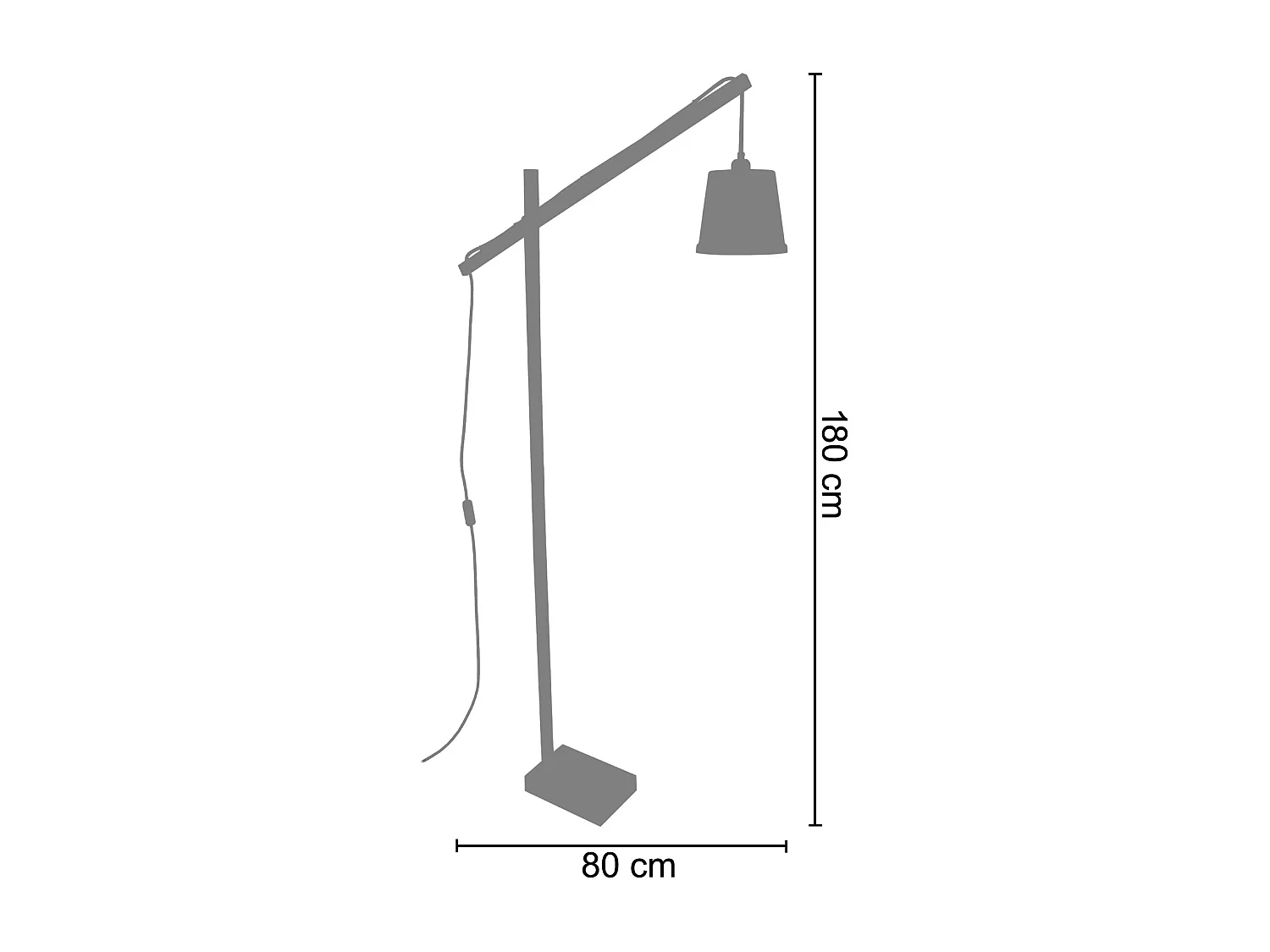 PILORI FACTORY - lampadaire liseuse articulé bois naturel et aluminium
