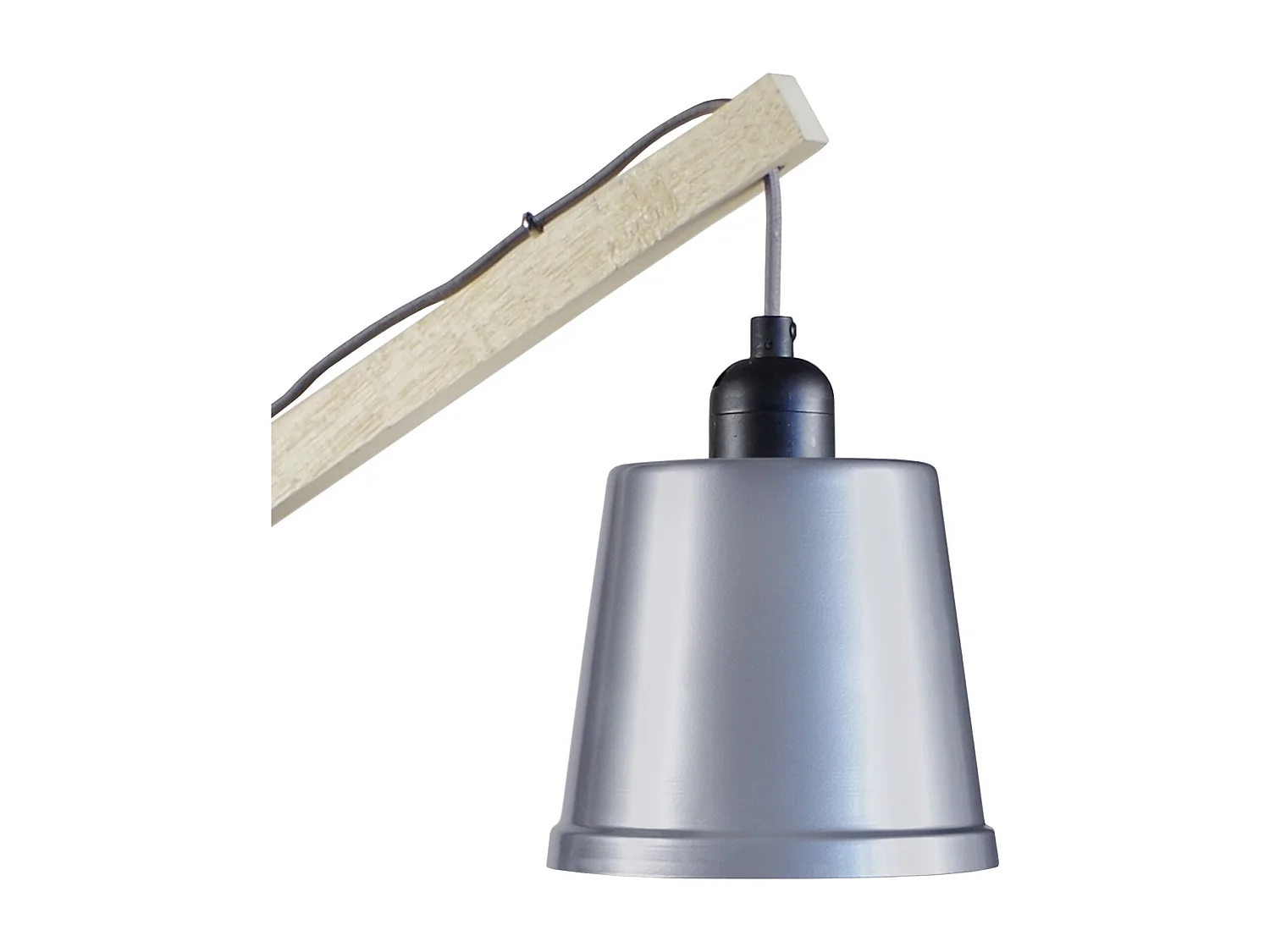 PILORI FACTORY - lampadaire liseuse articulé bois naturel et aluminium
