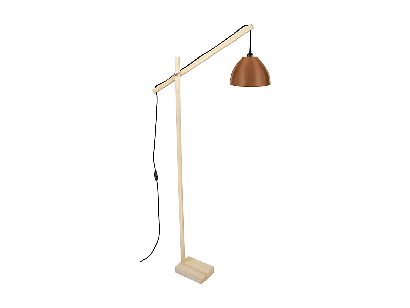 Lampadaire de Bureau TOSEL ,bois,naturel, H180xD80xP80cm