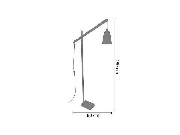 PILORI LARSEN - lampadaire liseuse articulé bois blanc