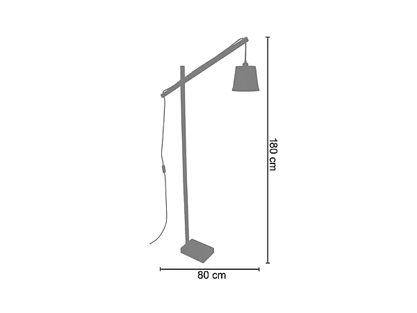 PILORI FACTORY - lampadaire liseuse articulé bois blanc