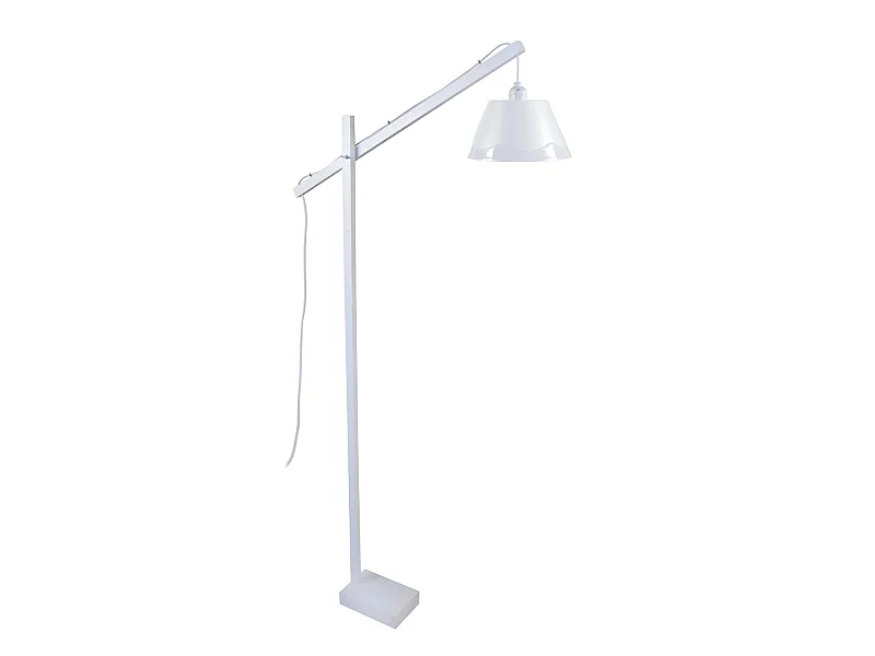 PILORI POLYCONE - lampadaire liseuse articulé bois blanc