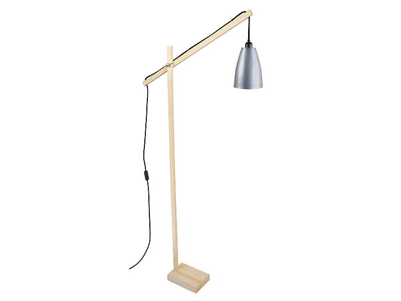 Candeeiro de Pé TOSEL GOTEBORG tecido tripé vermelho D45 x  H160  cm