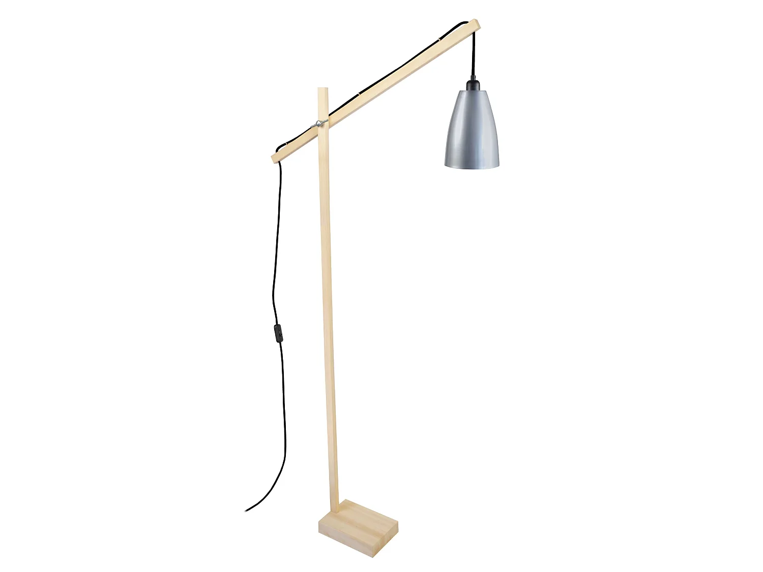 Candeeiro de Pé TOSEL GOTEBORG tecido tripé vermelho D45 x  H160  cm