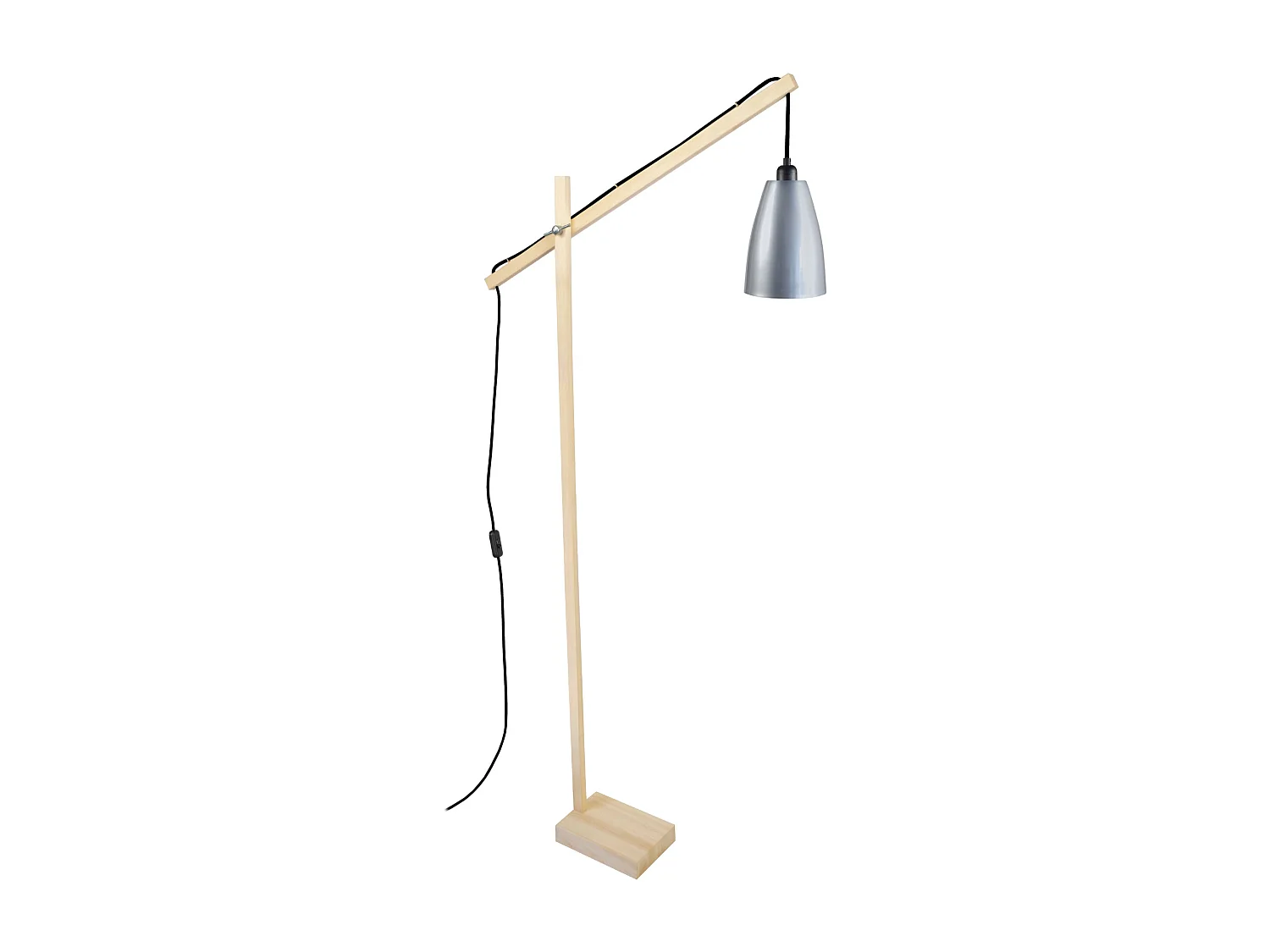 Candeeiro de Pé TOSEL GOTEBORG tecido tripé vermelho D45 x  H160  cm