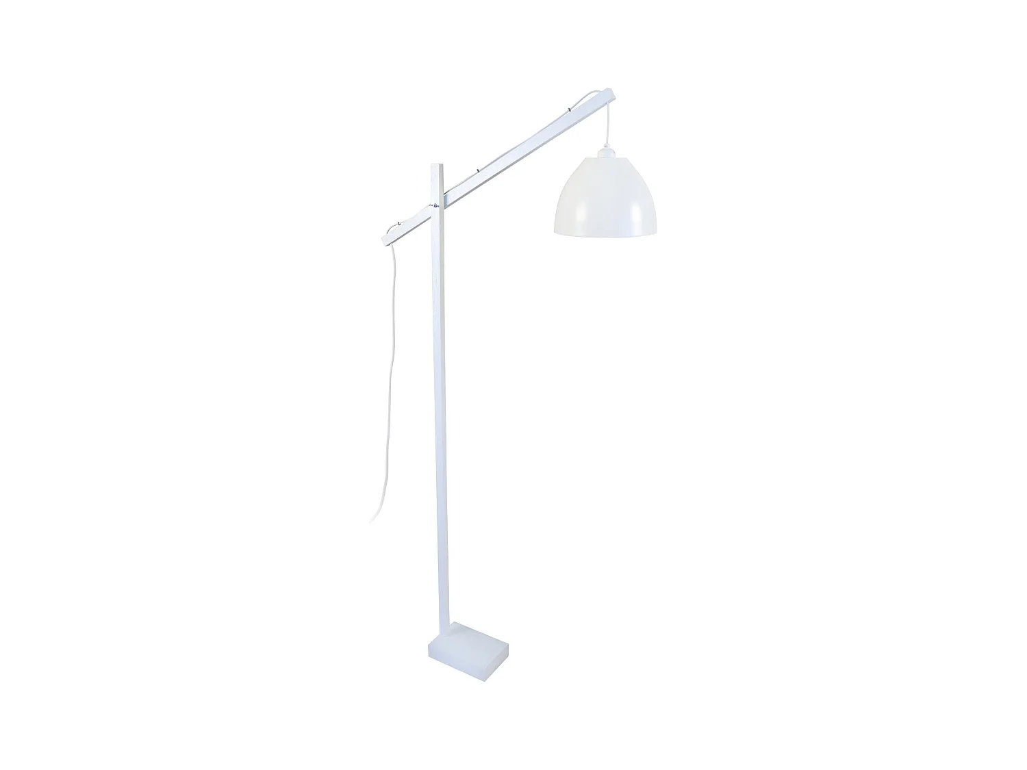 Lampadaire de Bureau TOSEL ,bois,Blanc   ,H 180xD80xP80cm