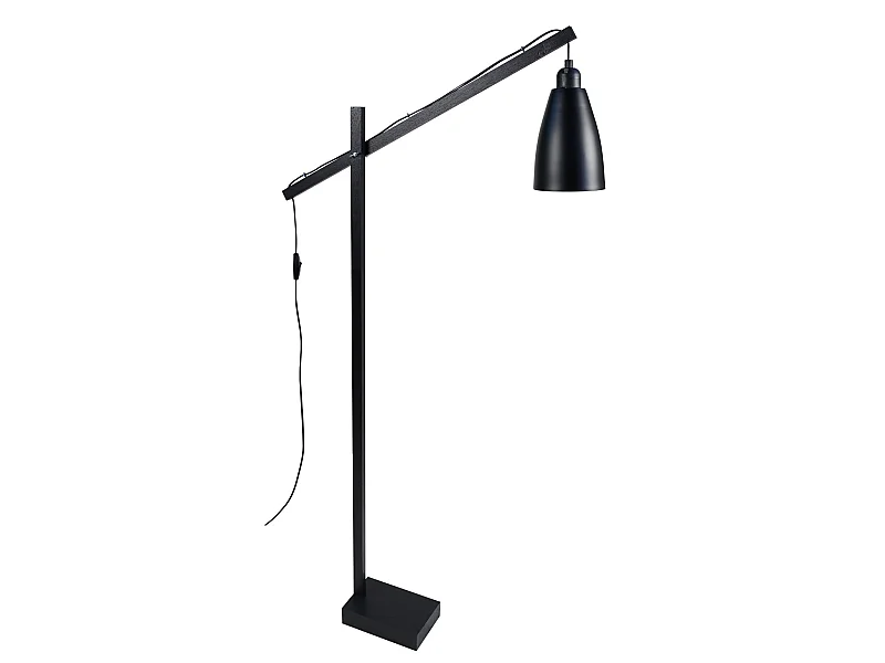 PILORI LARSEN - lampadaire liseuse articulé bois noir