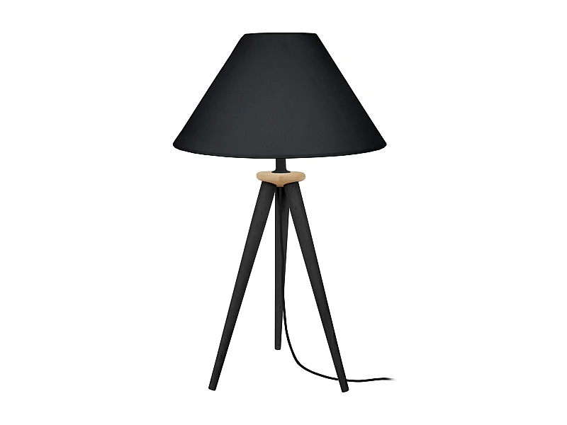 Lampe de Chevet TOSEL ,bois,naturel,H54xD30xP30cm