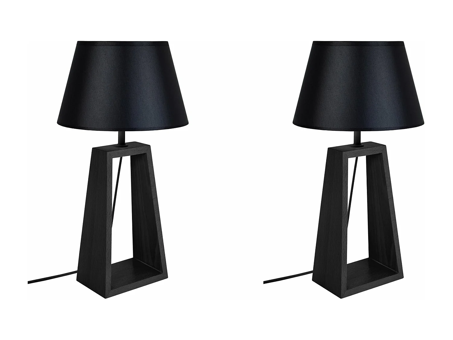 Abajur TOSEL MALMO LT2 tecido tripé taupe D30 x  H55  cm