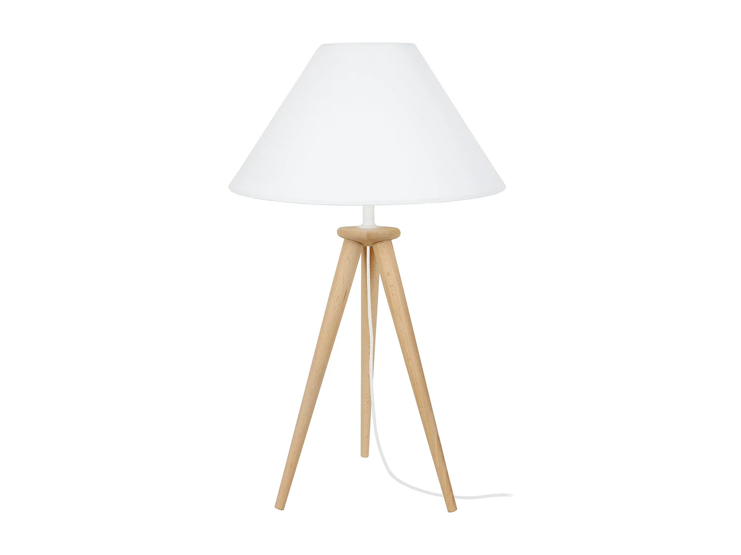 Lampe de Chevet TOSEL ,bois,naturel, H54xD30xP 30cm