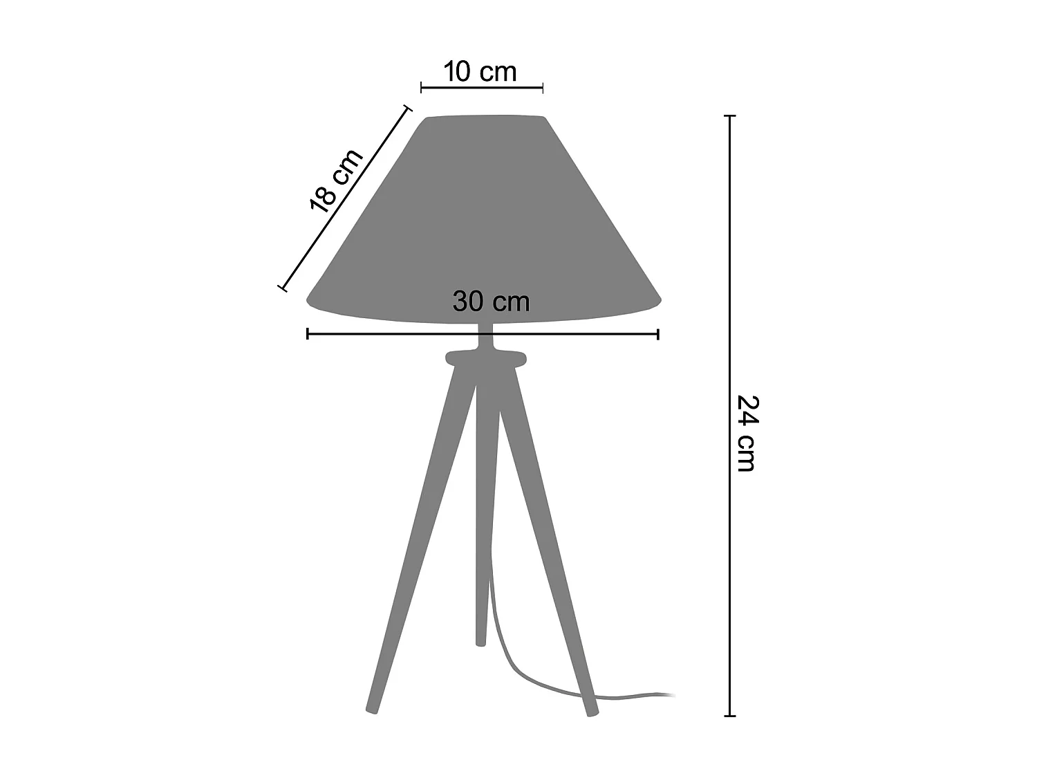 Lampe de Chevet TOSEL ,bois,naturel, H54xD30xP 30cm