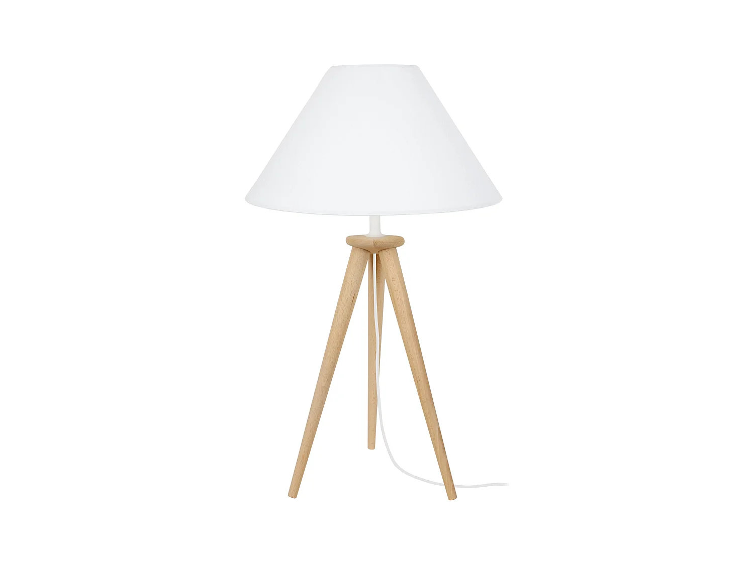 Lampe de Chevet TOSEL ,bois,naturel, H54xD30xP 30cm