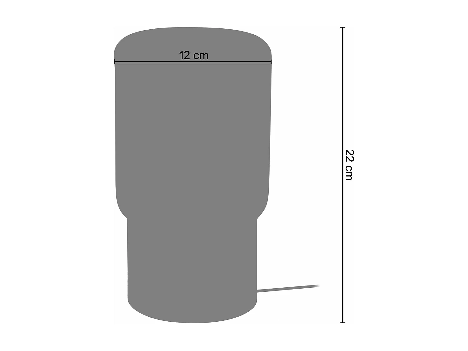 Lampe de chevet cylindre bois  naturel,verre fumée 22 cm.