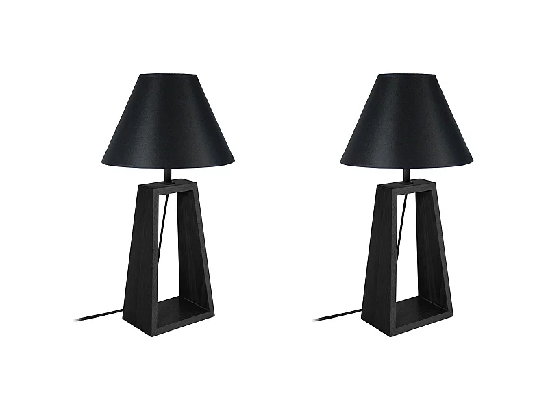 Abajur TOSEL MALMO LT2 tecido tripé taupe D30 x  H54  cm