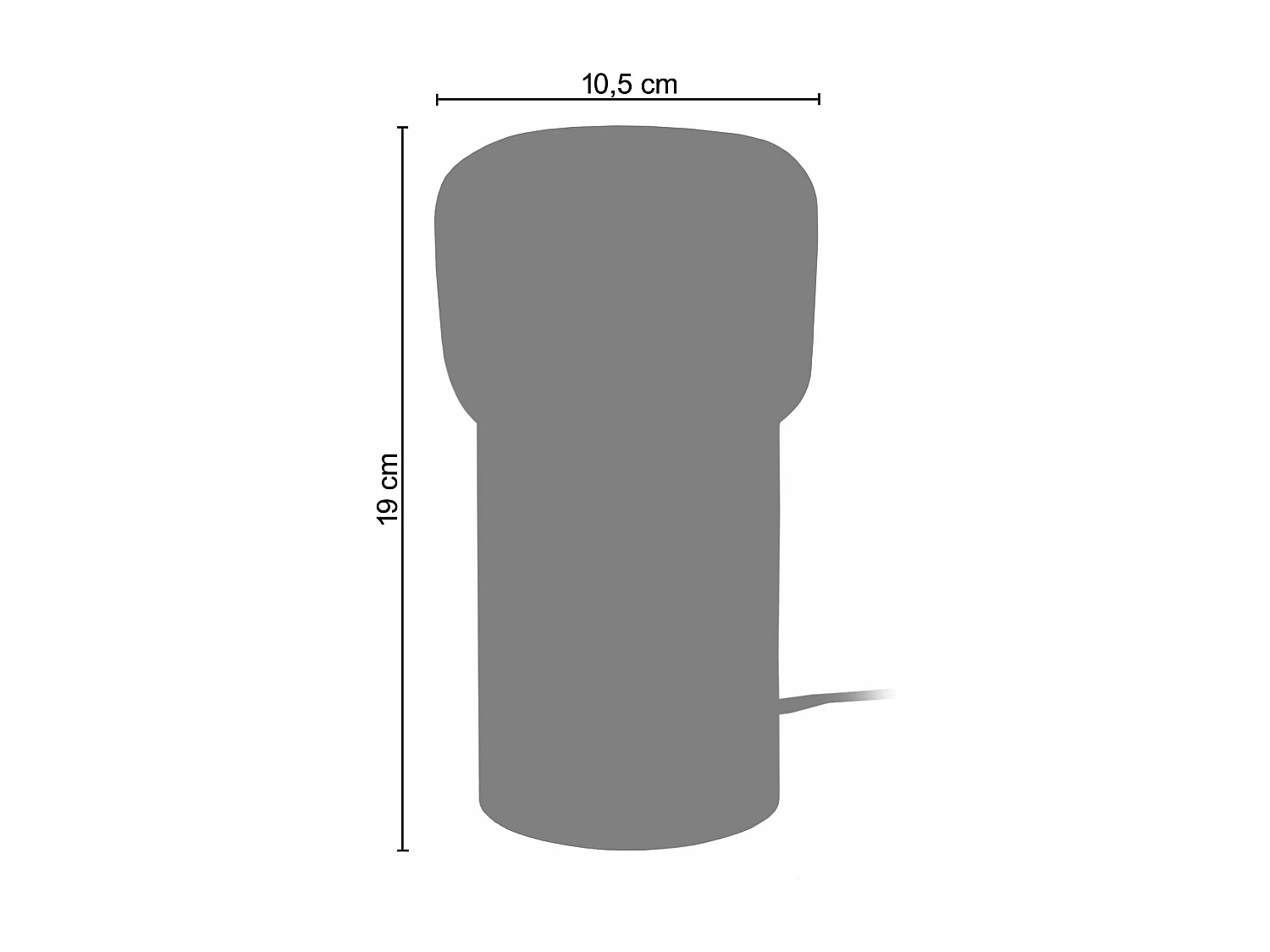 Lampe de chevet cylindre bois  naturel,verre opal 22 cm.