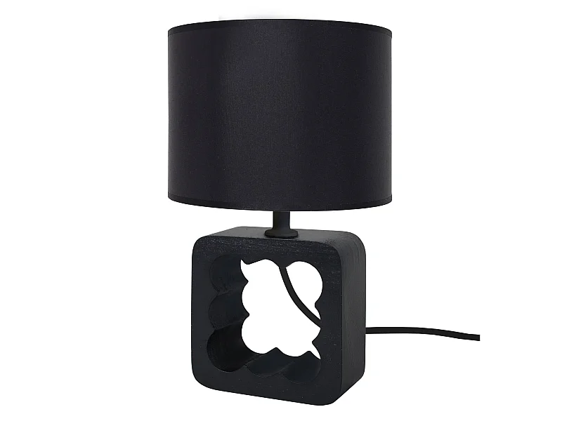 Candeeiro de mesa TOSEL VILI A tecido coluna taupe D25 x  H54  cm