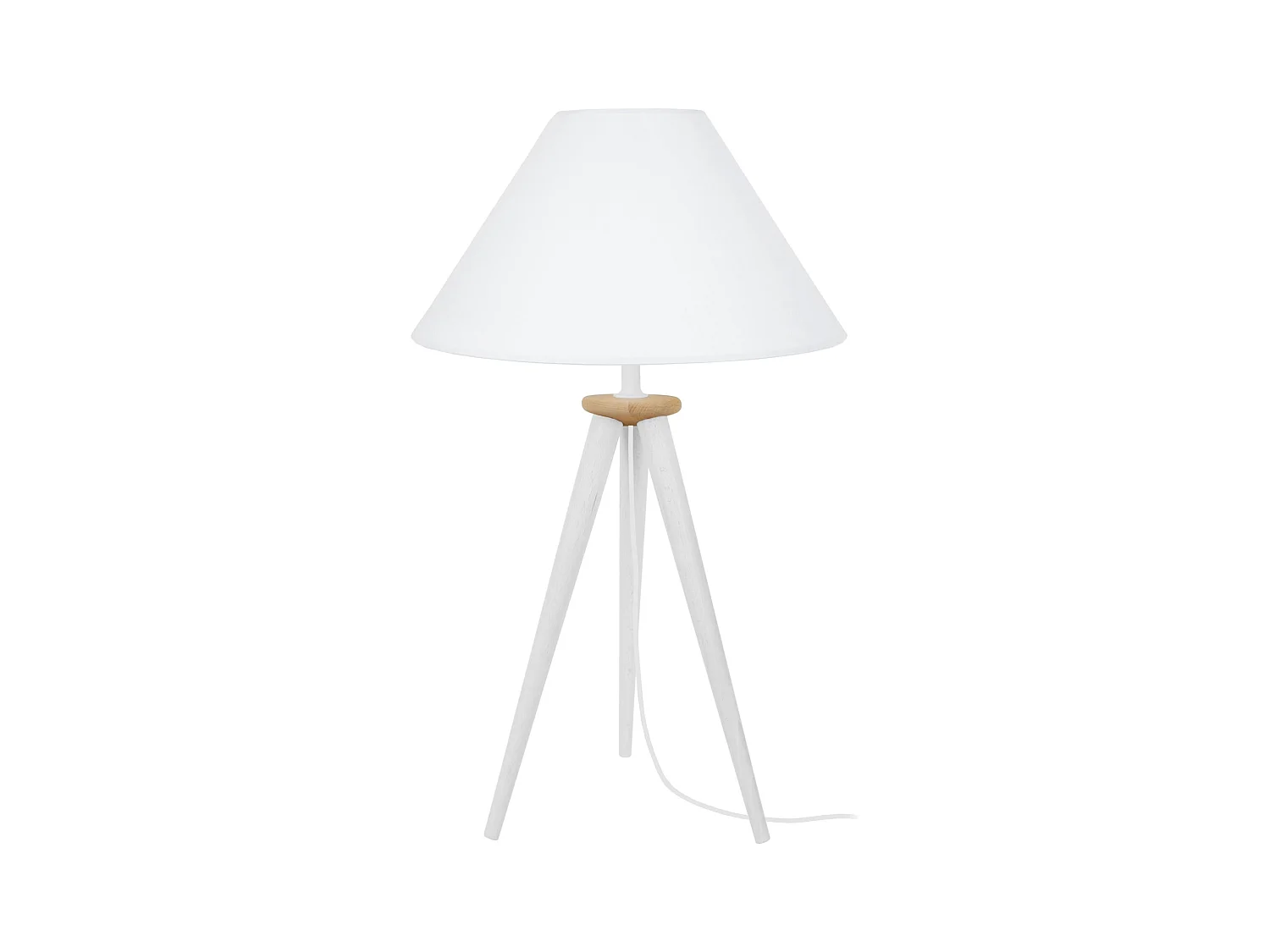 Lampe de Chevet TOSEL ,bois,naturel,H54xD 30xP30cm