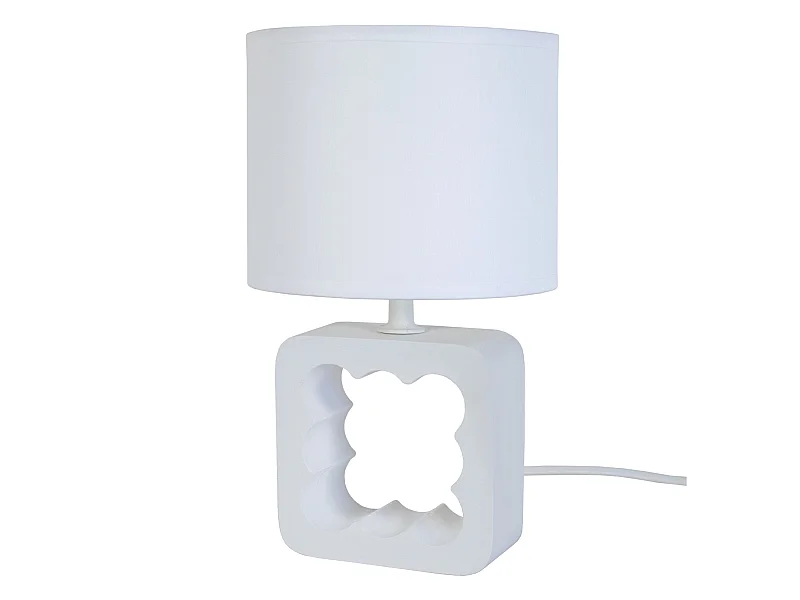 Candeeiro de mesa TOSEL VILI A tecido coluna taupe D30 x  H54  cm