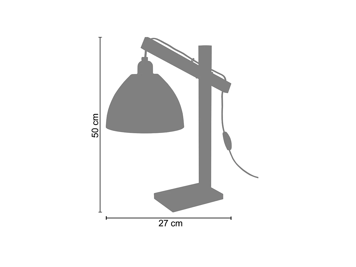 Candeeiro de pé para leitura TOSEL LODGE metal articulado malva D29 x  H150  cm