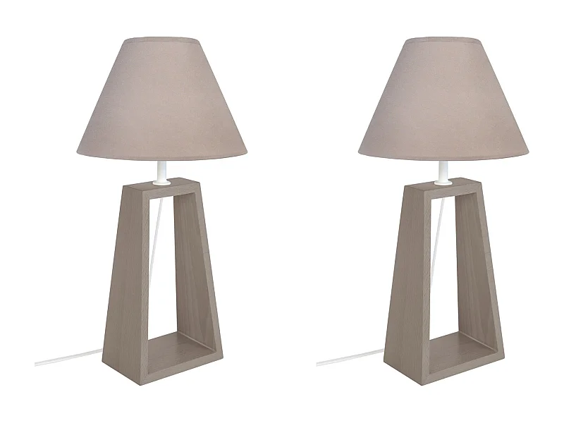 Abajur TOSEL MALMO LT2 tecido tripé branco D30 x  H54  cm