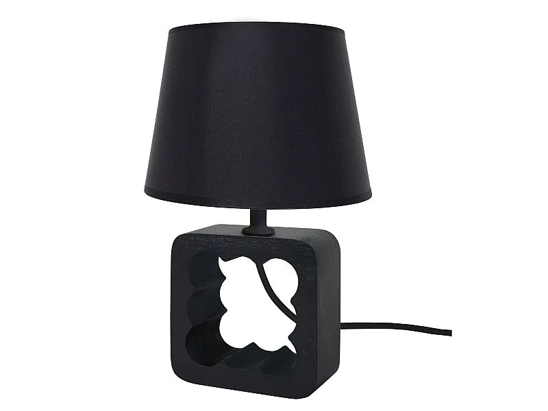 Candeeiro de mesa TOSEL VILI A tecido coluna preto D25 x  H54  cm