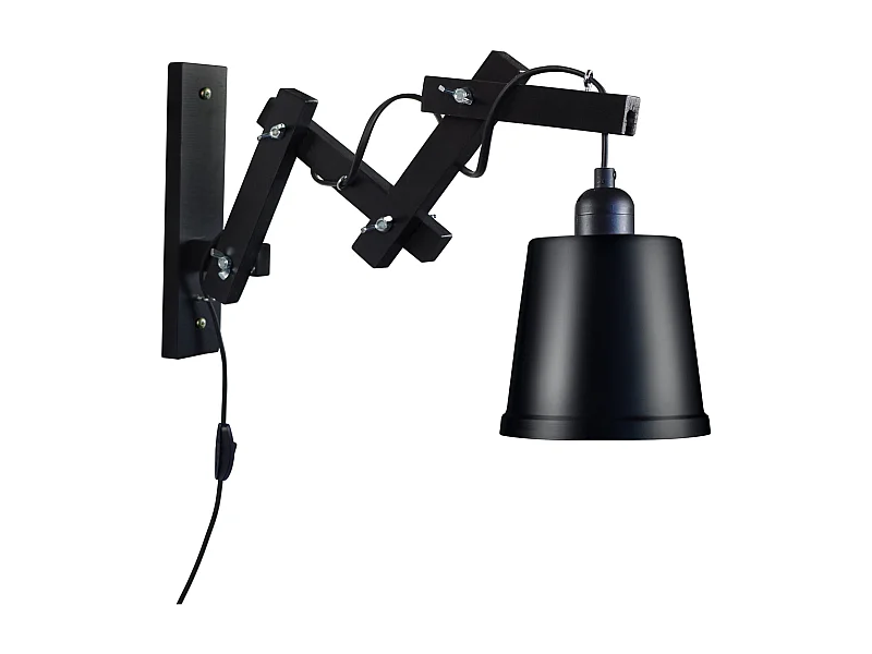 Applique TOSEL ,bois,Noir ,H 55x D40xP40cm