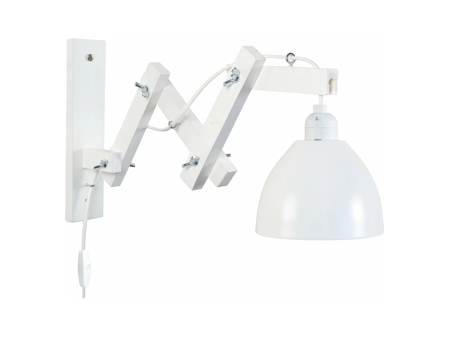 Aplique TOSEL , madera ,Blanco,A 55xD40x P 40cm