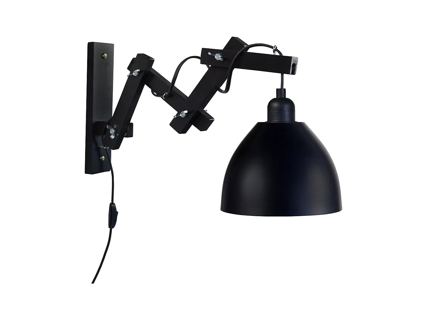 Aplique TOSEL ,madera ,Negro , A 55xD40xP40cm
