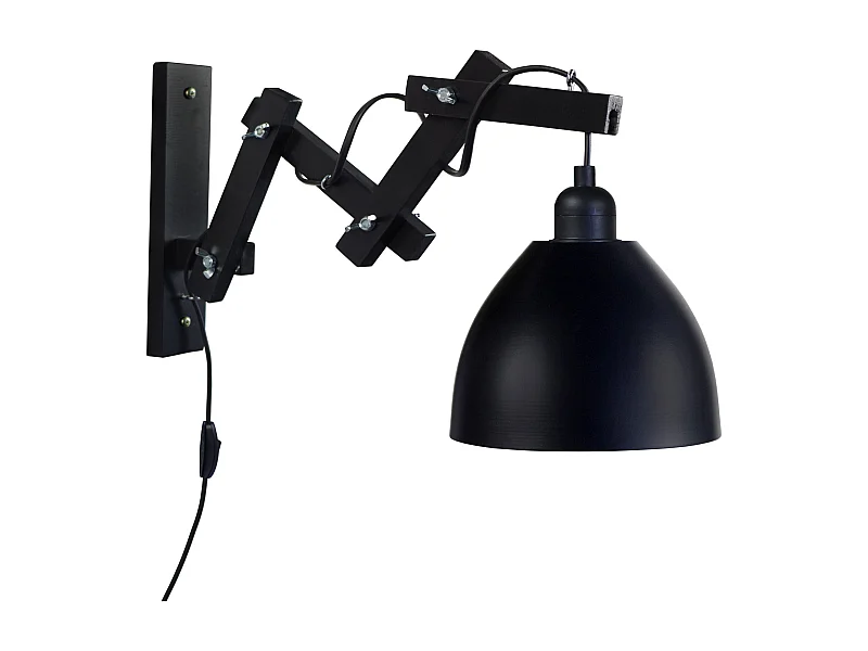 Aplique TOSEL ,madera ,Negro , A 55xD40xP40cm